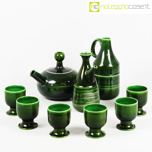 Ceramiche Franco Pozzi, caraffe con bicchieri verde scuro, Ambrogio Pozzi (3)