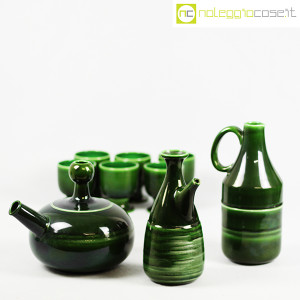 Ceramiche Franco Pozzi, caraffe con bicchieri verde scuro, Ambrogio Pozzi (5)