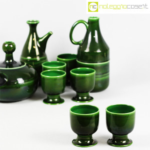 Ceramiche Franco Pozzi, caraffe con bicchieri verde scuro, Ambrogio Pozzi (6)