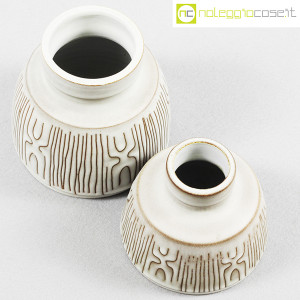 Ceramiche Franco Pozzi, coppia piccoli vasi con decori, Ambrogio Pozzi (4)