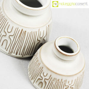 Ceramiche Franco Pozzi, coppia piccoli vasi con decori, Ambrogio Pozzi (6)