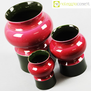 Ceramiche Franco Pozzi, set vasi viola e verde, Ambrogio Pozzi (4)