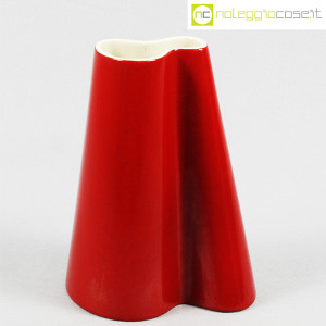 Danese Milano, vaso serie Tremiti rosso, Angelo Mangiarotti (1)