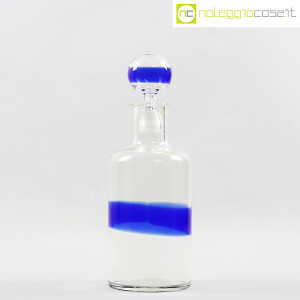 Venini, bottiglia in vetro con fascia blu, Fulvio Bianconi (2)