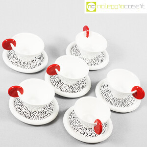 Mas Ceramiche, set tazzine bianche con manico rosso, Massimo Materassi (4)