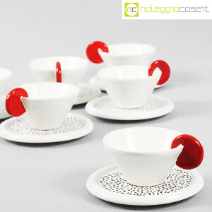 Mas Ceramiche, set tazzine bianche con manico rosso, Massimo Materassi (5)