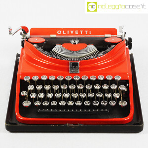 Olivetti, macchina da scrivere ICO MP1 rossa, Aldo e Adriano Magnelli (2)