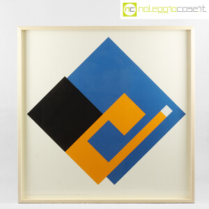 Danese Milano, serigrafia Negativo-Positivo blu-giallo, Bruno Munari (1)