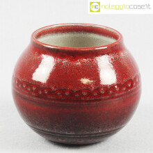 Ceramiche Pozzi vaso tondo rosso